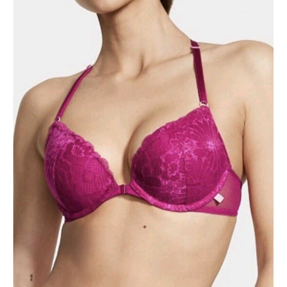 VICTORIA'S SECRET Sexy Tee‎ Lace Push-Up T-Back Bra 34DD